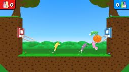 画像ギャラリー No.005のサムネイル画像 / ウサギの着ぐるみを着た謎の男を操作してニンジンを集める。最大4人で遊べるSwitch版「Super Bunny Man」,本日配信