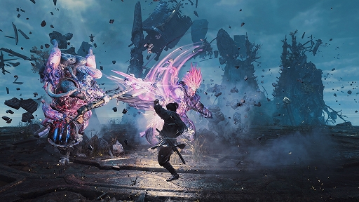 画像ギャラリー No.003のサムネイル画像 / 「鬼武者 Way of the Sword」,強敵との血戦を収めた新映像を公開。兄弟幻魔「畏風」「撫雷」との激しい剣戟を収録