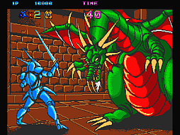 画像ギャラリー No.006のサムネイル画像 / 「アーケードアーカイブス キャッスル・オブ・ドラゴン」,1月2日配信。ドラゴンにさらわれた姫を救うため,2人の若き王が戦うACTゲーム