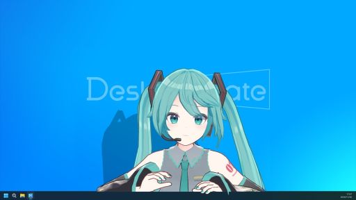 画像ギャラリー No.002のサムネイル画像 / 初音ミクなどのキャラがデスクトップ上を自由に動き回る「Desktop Mate」,Steamで配信開始。今後も新キャラを追加予定