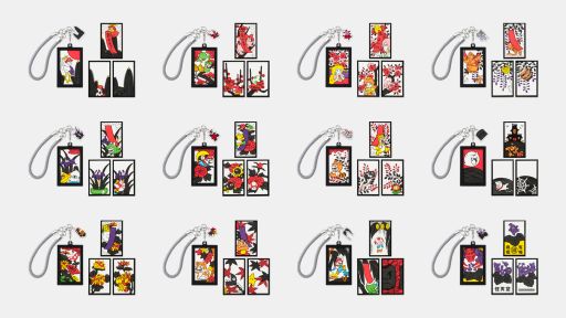 即日発送 未使用 マリオ花札 キーホルダーコレクション 黒 任天堂 単品】キーホルダーコレクション マリオ花札・黒【Nintendo