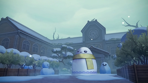 画像ギャラリー No.002のサムネイル画像 / 「オバケイドロ２」，冬模様マップ第2弾を本日18：00に配信。大雪に見舞われたオバケノ運動場で隠れたニンゲンを見つけ出そう