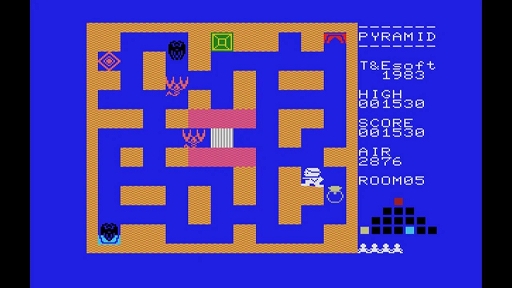 画像ギャラリー No.002のサムネイル画像 / MSX初期に登場した懐かしのアクションゲームがEGGコンソールに登場。「ピラミッド・ワープ」,4月10日配信