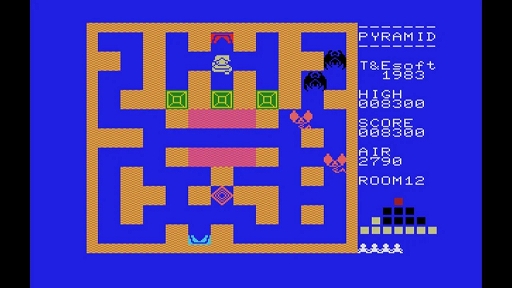 画像ギャラリー No.004のサムネイル画像 / MSX初期に登場した懐かしのアクションゲームがEGGコンソールに登場。「ピラミッド・ワープ」,4月10日配信