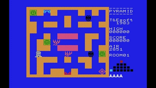 画像ギャラリー No.006のサムネイル画像 / MSX初期に登場した懐かしのアクションゲームがEGGコンソールに登場。「ピラミッド・ワープ」,4月10日配信