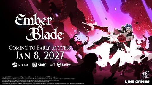 画像ギャラリー No.001のサムネイル画像 / 爽快なアクションで押し寄せる敵を一掃。「Ember and Blade」，2027年1月8日にSteam/Epic Games Storeで早期アクセス開始