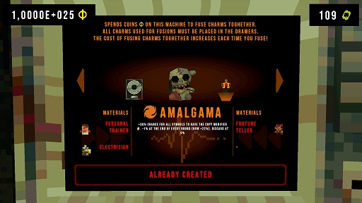 画像ギャラリー No.002のサムネイル画像 / ホラースロットゲーム「CloverPit」,初のDLC「Unholy Fusion」を配信開始。「手術マシン」でチャームを合成し,強力な装飾品に作り変えられる