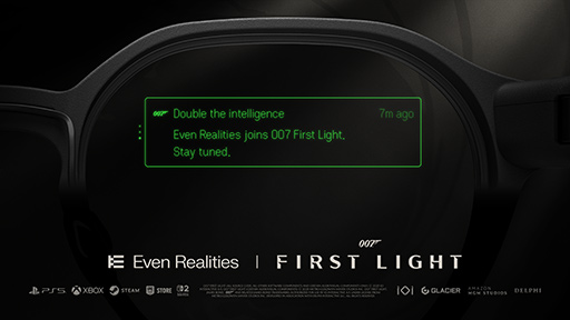 画像ギャラリー No.002のサムネイル画像 / 実在のスマートグラスをボンドが着用? 「007 First Light」と「Even G2」がコラボレーション