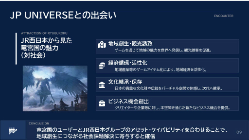 画像ギャラリー No.015のサムネイル画像 / JR西日本とJP UNIVERSEが，ゲームUGCプラットフォーム「竜宮国」を軸とした地域創生事業を開始。47都道府県をモチーフにした各国を舞台に，国作りや合戦などを楽しめる