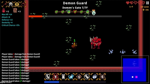 画像ギャラリー No.005のサムネイル画像 / 「Delve Survivors: A Dungeon Roguelike」,Steam版を11月12日発売。9つのメインダンジョンと100階の「The Abyss」を収録
