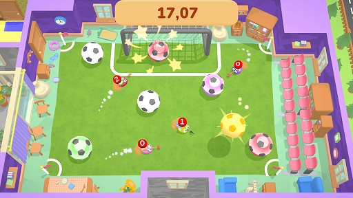 画像ギャラリー No.002のサムネイル画像 / 最大6人で挑む対戦ACT「Roombattle」本日リリース。突起物を装着したお掃除ロボットを操作し，敵のお尻の風船を割っていこう