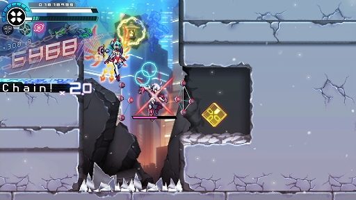 画像ギャラリー No.015のサムネイル画像 / 「蒼き雷霆 ガンヴォルト トライアングル エディション」，大型無償アップデートVer.1.3.0を実施。スピードランモード「CONNECT X」を実装