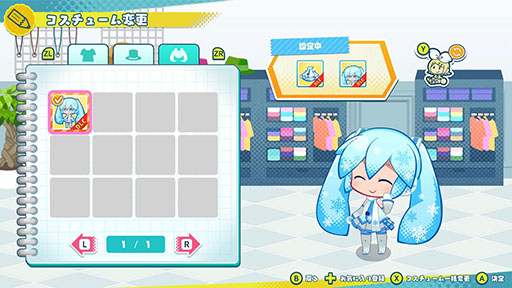 画像ギャラリー No.002のサムネイル画像 / 「初音ミク ロジックペイントS+」,有料DLC「雪ミク スカイタウン」を1月13日に配信。「雪ミク」コスチュームや店員風エプロンなどが登場