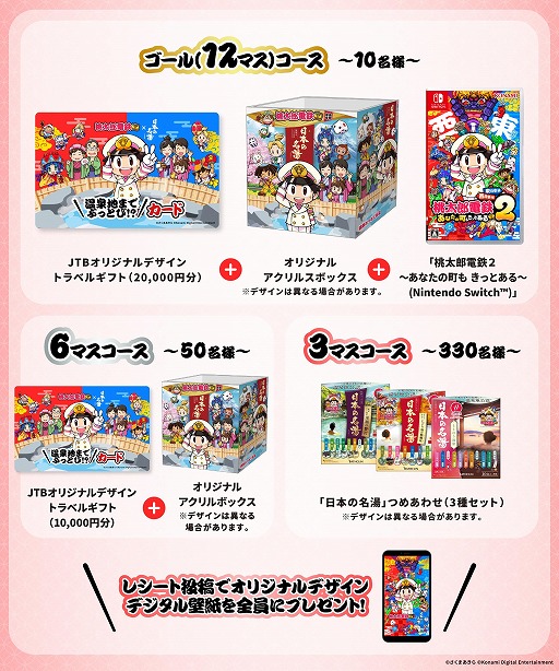 画像ギャラリー No.003のサムネイル画像 / 「桃太郎電鉄」×「日本の名湯」コラボ商品の発売記念キャンペーンが10月25日から開催。 抽選でJTBトラベルカード(2万円分)などが当たる