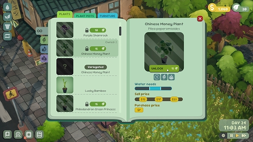 画像ギャラリー No.003のサムネイル画像 / マイペースに自分だけの植物屋を営む「Leafy Corner」,のんびりとした店舗経営の様子を収めた最新トレイラーを公開