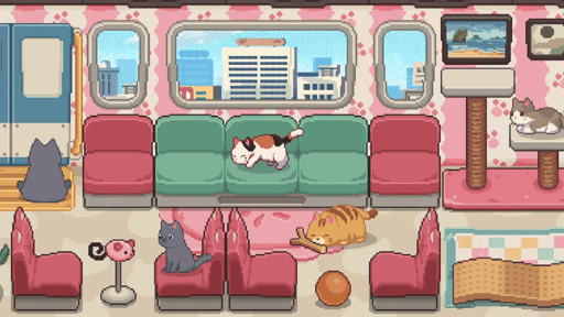画像ギャラリー No.010のサムネイル画像 / 電車をカスタマイズしてネコのお客さんをもてなす放置系シム「ネコの車掌さん」，Steamで配信中