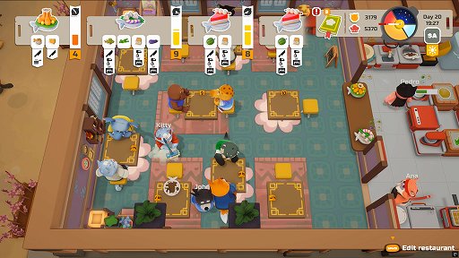 画像ギャラリー No.004のサムネイル画像 / 最大4人で料理や接客を分担。レストラン経営シム「どうぶつの町の食堂物語」,Steamで早期アクセス開始
