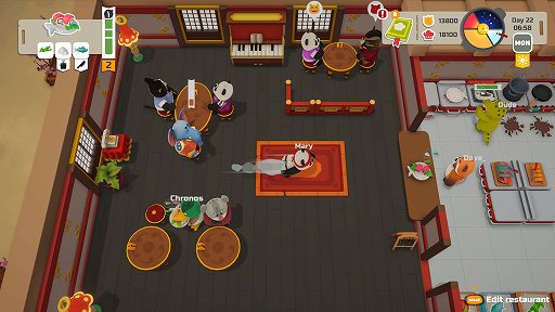 画像ギャラリー No.007のサムネイル画像 / 最大4人で料理や接客を分担。レストラン経営シム「どうぶつの町の食堂物語」,Steamで早期アクセス開始