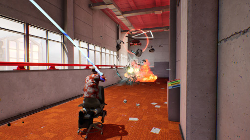 画像ギャラリー No.005のサムネイル画像 / 会社員暴走ローグライトアクション「Last Man Sitting」，Steamでリリース。オフィスチェアに乗った会社員が掃除用具や銃器で戦っていく