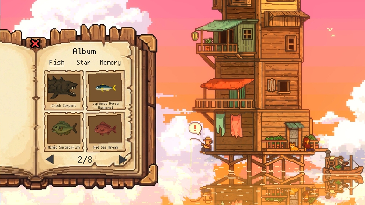 釣りで素材を集め,家を高くしていく静かな放置建築ゲーム「CELESTAY」,Steamストアページを公開。家が高くなれば,見える星座が増える