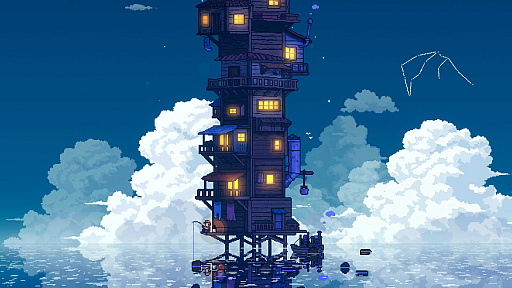 画像ギャラリー No.008のサムネイル画像 / 釣りをして,家を建て,星空を眺める。家をひたすら高く増築する放置系ゲーム「CELESTAY」10月9日に発売