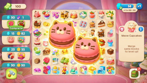 画像ギャラリー No.007のサムネイル画像 / 猫たちの楽園が舞台のパズルADV「マージキャット:キャットピアパズル」,スマホ向けにリリース。可愛いイラストと直感的なマージパズルが融合