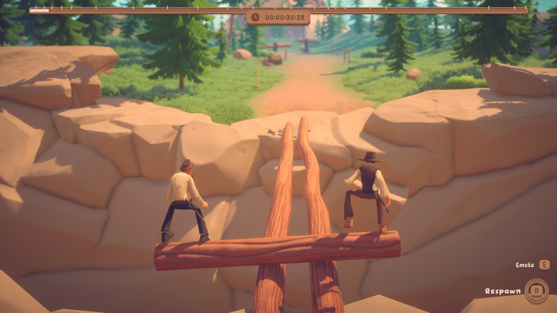 丸太の両端に乗ってさまざまな障害を乗り越える2人協力ゲーム「Log Riders」,2月13日にSteamでリリース
