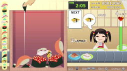 画像ギャラリー No.009のサムネイル画像 / パズルゲーム「元祖 落とし寿司 めびうす」,Switch2版をリリース。同じネタ同士をくっつけて寿司を豪華にし,「幻の大トロ」にすることを目指す