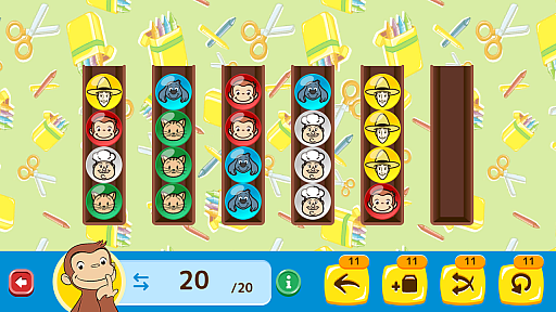 画像ギャラリー No.002のサムネイル画像 / 「おさるのジョージ わくわく！パズルdeショップ」，今春リリース。パズルゲームをクリアし，商品を作って販売し，お店を大きくしよう