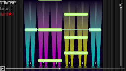 画像ギャラリー No.008のサムネイル画像 / 音楽ゲーム「CoLane」，PC向けテスト版を無料公開。1つのノーツを複数のキーで取れるので，最適な運指を考えよう