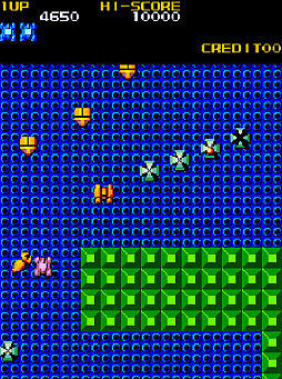 画像ギャラリー No.003のサムネイル画像 / KONAMIのSTG「メガゾーン」がアーケードアーカイブスで2月12日に配信開始。戦車を操縦して敵基地を進み，最奥にあるコアの破壊を目指す