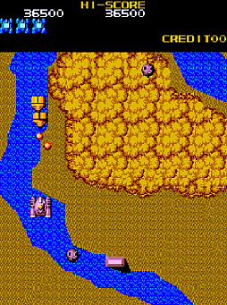 画像ギャラリー No.004のサムネイル画像 / KONAMIのSTG「メガゾーン」がアーケードアーカイブスで2月12日に配信開始。戦車を操縦して敵基地を進み，最奥にあるコアの破壊を目指す