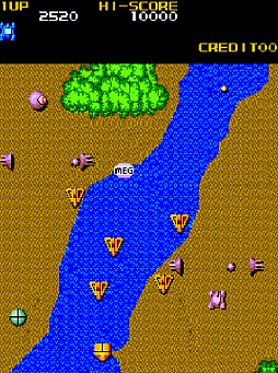 画像ギャラリー No.006のサムネイル画像 / KONAMIのSTG「メガゾーン」がアーケードアーカイブスで2月12日に配信開始。戦車を操縦して敵基地を進み，最奥にあるコアの破壊を目指す