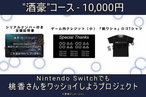 画像ギャラリー No.008のサムネイル画像 / 謎のアクションゲーム「桃香（を）ワッショイ」，Switch版のクラウドファンディングが開始1時間半で目標達成。リターン品アップデートを発表