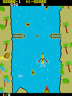 画像ギャラリー No.002のサムネイル画像 / 1982年にタイトーから発売された「アドベンチャーカヌー」,アケアカで2月19日配信開始。カヌーを漕いで障害物を避けながらゴールを目指せ