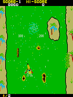 画像ギャラリー No.003のサムネイル画像 / 1982年にタイトーから発売された「アドベンチャーカヌー」,アケアカで2月19日配信開始。カヌーを漕いで障害物を避けながらゴールを目指せ