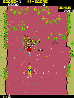 画像ギャラリー No.005のサムネイル画像 / 1982年にタイトーから発売された「アドベンチャーカヌー」,アケアカで2月19日配信開始。カヌーを漕いで障害物を避けながらゴールを目指せ