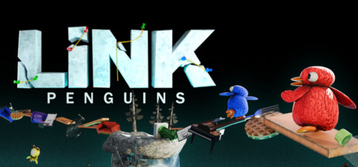 画像ギャラリー No.001のサムネイル画像 / 最大8人協力の橋づくりゲーム「LINK penguins」,Steamでリリース。さまざまなものを橋にして,ペンギンたちが宝島を目指す