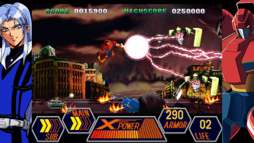 画像ギャラリー No.005のサムネイル画像 / 「70年代風ロボットアニメ ゲッP-X」,現行機向けの高解像度リマスター版を7月16日に発売。ロボットアニメ愛にあふれるシューティングゲーム