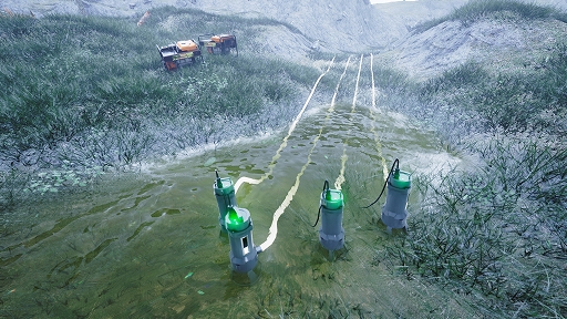 画像ギャラリー No.006のサムネイル画像 / 熊手から送水ポンプまで，さまざまなツールで街を浸水から救いだせ。浸水復旧シミュレーション「DrainSim」，早期アクセス版をリリース