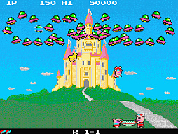 画像ギャラリー No.003のサムネイル画像 / アケアカ版「プランプポップ」,3月5日配信開始。動物親子がトランポリンで子供を跳ね返し,上空に浮かぶ風船を割っていくACTゲーム