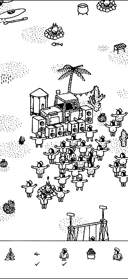 画像ギャラリー No.002のサムネイル画像 / モノクロの世界のなかにある，静かな驚き。「Hidden Folks+」の素朴で温かな風景に癒されよう（今日から始めろApple Arcade #63）