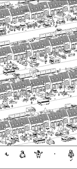 画像ギャラリー No.003のサムネイル画像 / モノクロの世界のなかにある，静かな驚き。「Hidden Folks+」の素朴で温かな風景に癒されよう（今日から始めろApple Arcade #63）