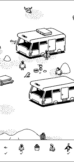 画像ギャラリー No.013のサムネイル画像 / モノクロの世界のなかにある，静かな驚き。「Hidden Folks+」の素朴で温かな風景に癒されよう（今日から始めろApple Arcade #63）