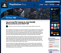 画像集#002のサムネイル/「シェア」が強化され,「HDCP無効化」が可能に。PS4のアップデート計画がPlayStation公式blogで公開される