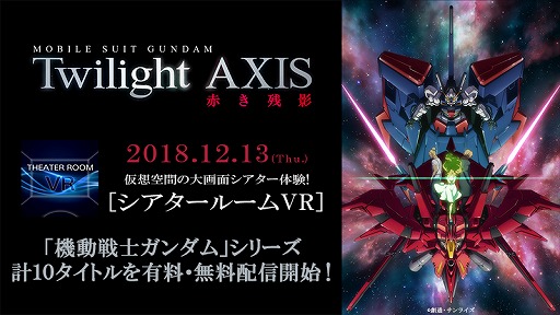 画像ギャラリー No.001のサムネイル画像 / 「シアタールームVR」にて「ガンダム」シリーズ計10タイトルの有料・無料配信を開始