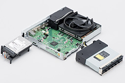 画像集 No.048のサムネイル画像 / 「Xbox One S」分解レポート。内部構造のシンプルさは維持しつつ，カスタムAPUの低消費電力効果を小型化に活かしたマシンだった