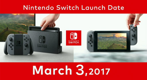 画像集 No.005のサムネイル画像 / Nintendo Switchの発売日は2017年3月3日，価格は2万9980円（税別）。「Splatoon2」「スーパーマリオ オデッセイ」も発表。「Nintendo Switch プレゼンテーション 2017」Twitter実況まとめ