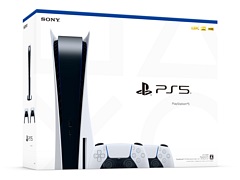 「PS5」本体と2台のDualSenseがセットになった「ダブルパック」，8月9日に発売。購入後すぐにローカルマルチプレイの2人対戦を楽しめる