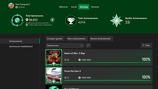 画像ギャラリー No.004のサムネイル画像 / XBOXに全実績コンプリートを称える新要素“Mythic Achievements”がInsider向けにテスト導入。基本実績をコンプリートすると特別なステータスを獲得できる
